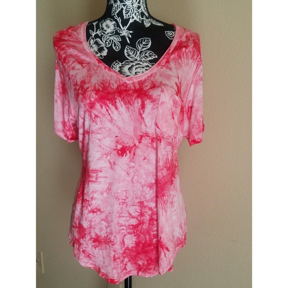Tie-dye v neck shirt size L - Picture 2 of 6